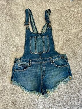 We The Free light blue denim shortalls